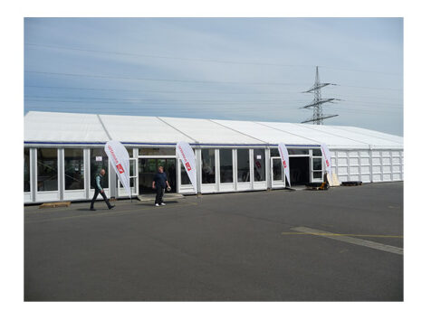 Zelt, 50 m Giebelbreite, Schwerlastboden – Bild 3