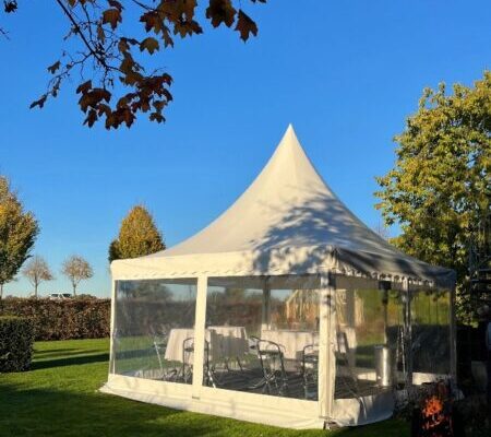 Transparente Dachplane + 2 transparente Seitenplanen für 5x5 Pagode