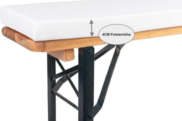 Polsterauflage für Bierzeltbank, 220 x 25 cm, 4cm