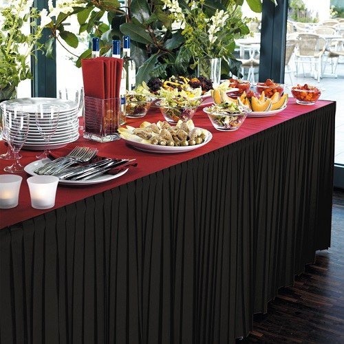 schwarze Tischumrandung / Skirting kaufen