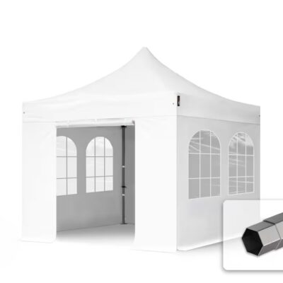 Seitenwand für Faltpavillon 3x3, mit Fenster, weiß