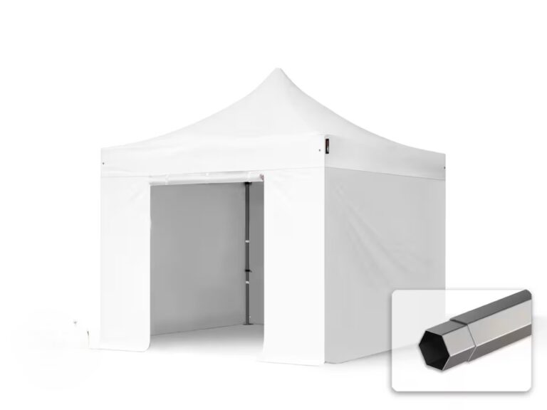Seitenwand für Faltpavillon 3x3, Tür ohne Fenster, weiß