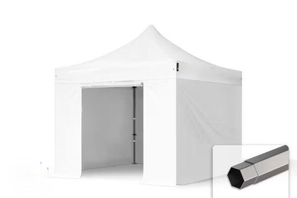 Seitenwand für Faltpavillon 3x3, ohne Fenster, weiß